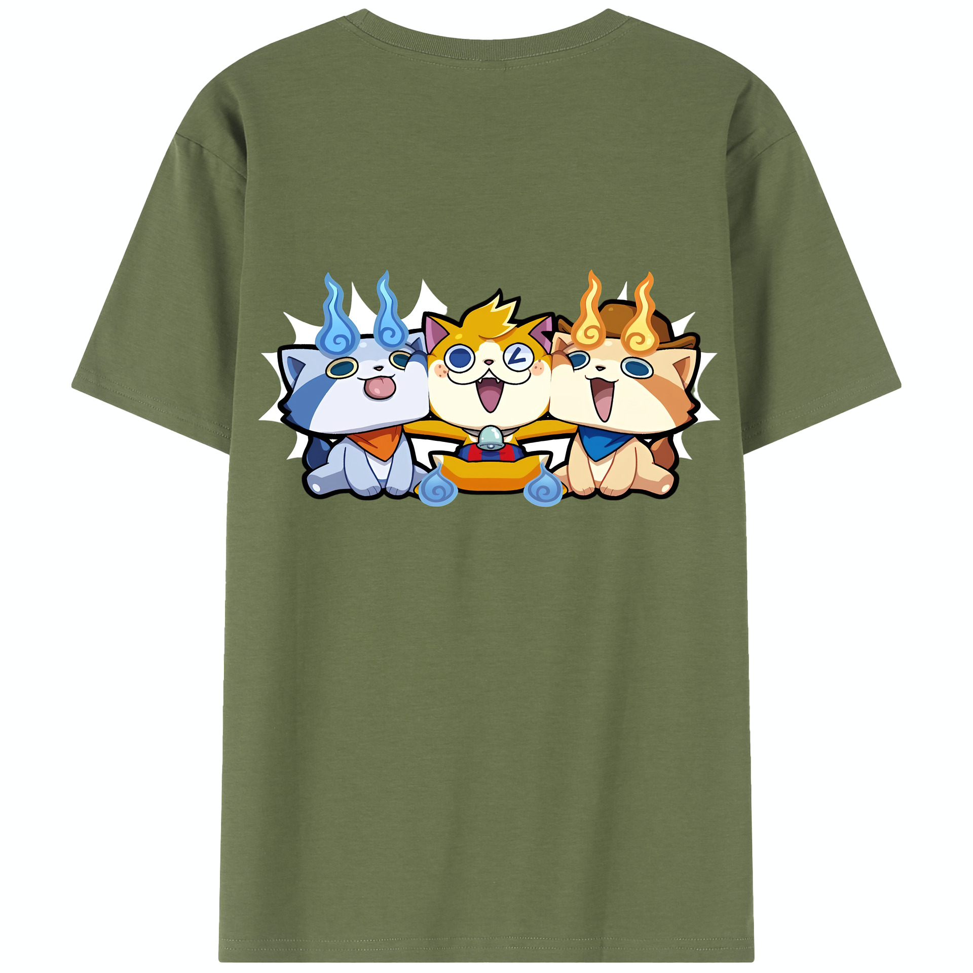 （画像用） 妖怪ウォッチ Yo-kai Watch 綿100％半袖Tシャツ（背面プリント）